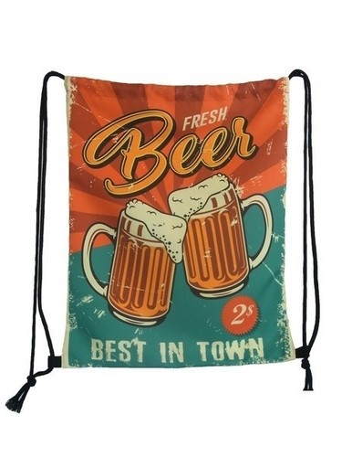 Retro beer mugs - beer, town